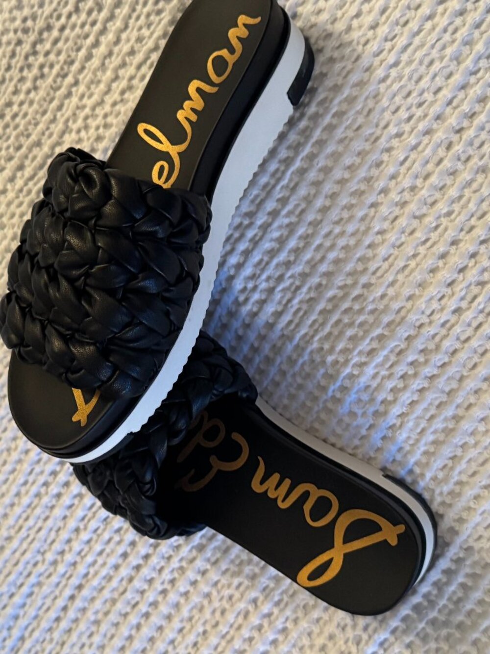 Sam Edelman Braided Slide Sandals – Black (Women’s-8) - Worn ONCE!